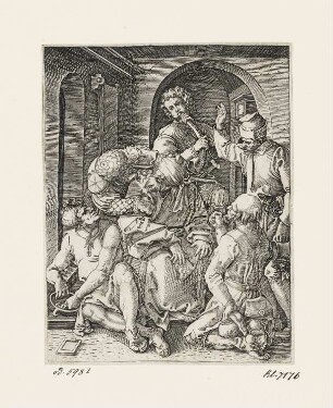 Verspottung Christi, Blatt 15 der Folge "Passion Christi"