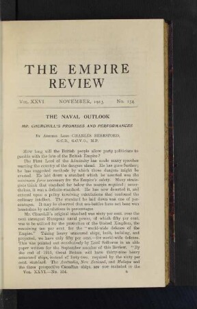 The Naval Outlook