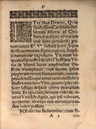 Excerpta Ex Litteris Andreae Evdaemon Ioannis, De Pio Obitv Roberti Cardinalis Bellarmini, è Societate Iesv, Romae XVII. die Septembris anno MDCXXI. vita functi
