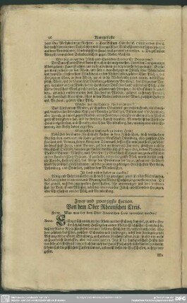 Zwey und zwanzigste Lection. Von dem Ober Rheinischen Creis