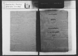 Haushaltsplan für das Rechnungsjahr 1948 (Einzelpläne)