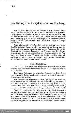 Die Königliche Bergakademie zu Freiberg