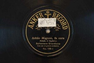 Addio Mignon, fa core : melodia di Guglielmo / [A. Thomas]