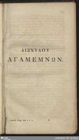 Aischylu Agamemnon