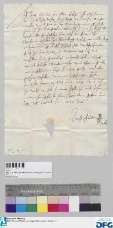 Jorg Geuder sen. stellt der Stadt Nürnberg Quittung aus über 100 fl. ihm von dem Kaiser Karl V. verschriebene Stadtsteuer.