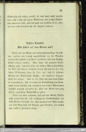 Achtes Capitel. Wie sieht's auf dem Monde aus?