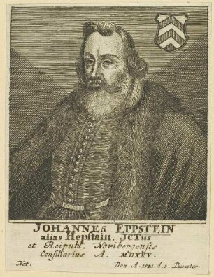 Bildnis des Johannes Eppstein alias Hepstain