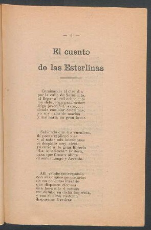 El cuento de las esterlinas