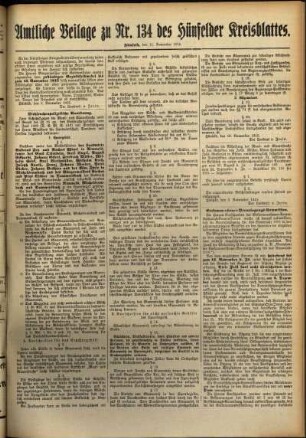 Zweite Ausgabe vom Donnerstag, den 11. November 1915.