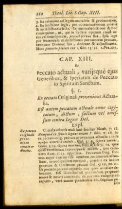 Cap. XIII. De Peccato actuali, varijsquè ejus Generibus, & speciatim de Peccato in Spiritum Sanctum.