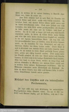 Abfahrt des Schiffes und ein interessantes Vorkommnis