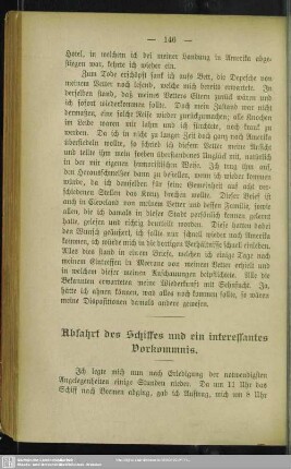 Abfahrt des Schiffes und ein interessantes Vorkommnis