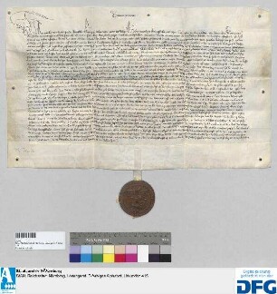 Vidimus der Münzordnung des Königs Rupprecht für Franken unter des Landfrieds Insiegel vom 10. Dezember 1407 (Nr. 408).