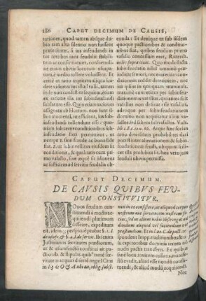 Caput Decimum. De Causis Quibus Feudum Constituitur