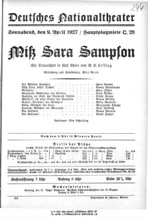 Miß Sara Sampson