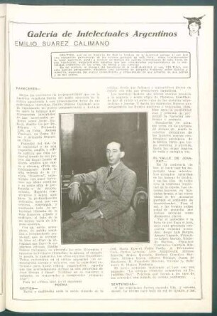 Galería de Intelectuales Argentinos : Emilio Suárez Calimano