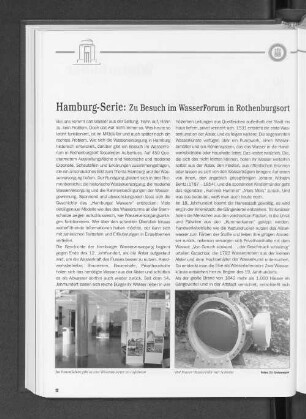 Hamburg-Serie: Zu Besuch im WasserForum in Rothenburgsort