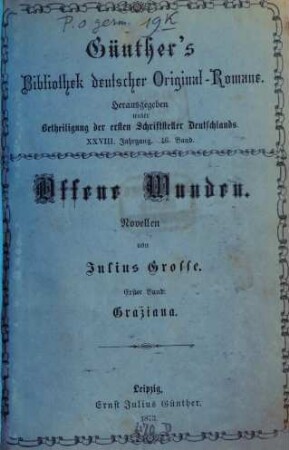 Offene Wunden : Novellen, 1. Graziana