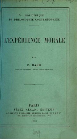 L'Expérience morale
