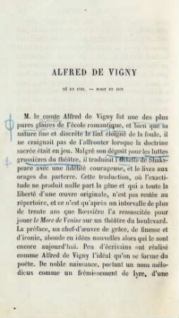 Alfred de Vigny