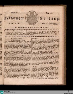 Karlsruher Zeitung, [No. 97]