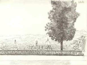 Blick von Fiesole auf Florenz
