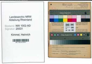 Entnazifizierung Heinrich Kimmel, geb. 02.01.1901 (Hausmeister)