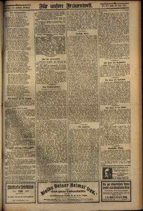 Dritte Ausgabe vom Sonntag, den 20. November 1927.
