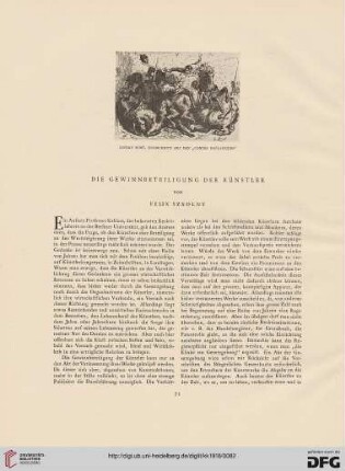 Die Gewinnbeteiligung der Künstler