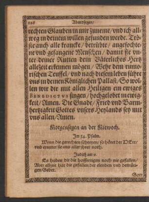 An der Mitwoch.