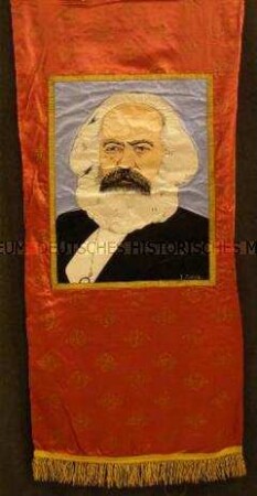 Freundschaftsbanner mit Bildnis von Karl Marx