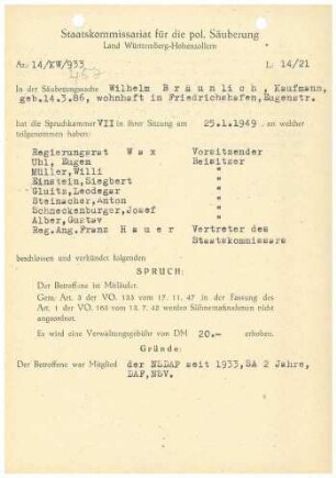 Bräunlich, Wilhelm