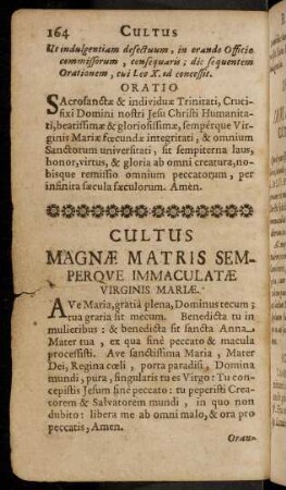 174-219, Cultus Magnae Matris Semperque Immaculatae