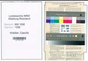 Entnazifizierung Caecilia Krebber , geb. 25.12.1905 ()
