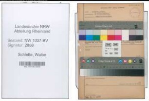 Entnazifizierung Walter Schlette , geb. 11.01.1904 (Regierungsrat)