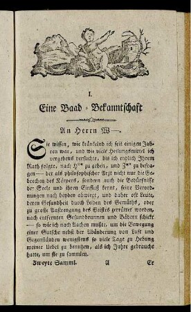 I. Eine Baad-Bekanntschaft.