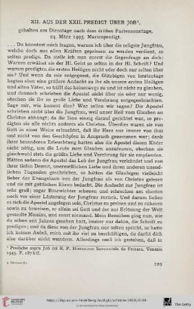 XII. Aus der XXII. Predigt über Job