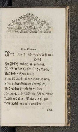 [Paßions-Cantate, in den Hamburgischen Kirchen 1797 neu aufgeführt]