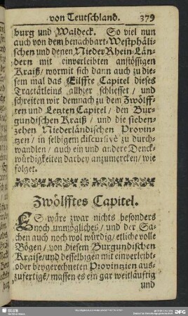 Zwölfftes Capitel
