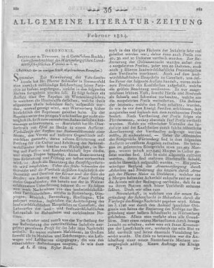 Correspondenzblatt des Königlich Württembergischen Landwirthschaftlichen Vereins. Bd. 1-2. Stuttgart, Tübingen: Cotta 1822 (Beschluss der im vorigen Stück abgebrochenen Recension.)