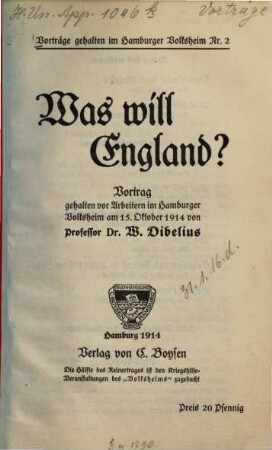 Was will England?
