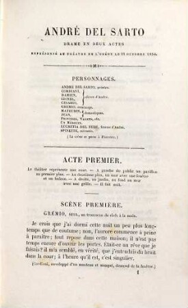 Comédies et proverbes, 1