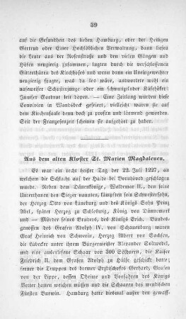 Aus dem alten Kloster St. Marien Magdalenen.