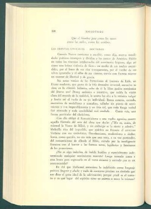 Las disputas literarias... Doctrinas...