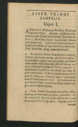 Liber Primus Samuelis.