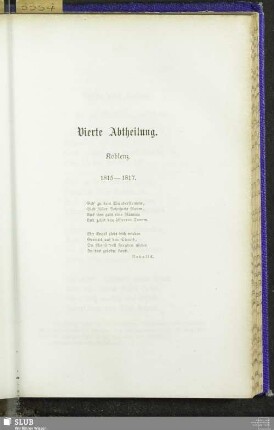 Vierte Abtheilung. Koblenz. 1815 - 1817
