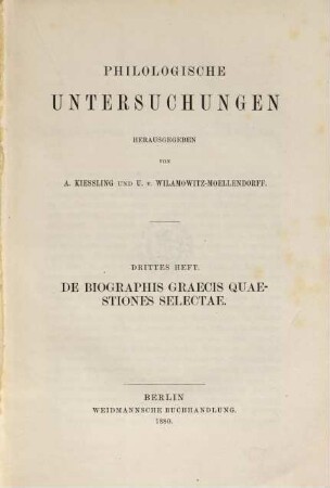 De biographis Graecis quaestiones selectae