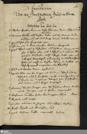 [Inventare Schmiedeberg betreffend]