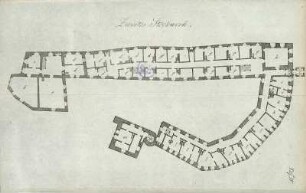 Pirna. Festung Sonnenstein. Zweites Stockwerk. Taf. IV. aus: Nostitz und Jänckendorf, Gottlob A. E. von: Beschreibung der Königl. Sächsischen Heil- und Verpflegungsanstalt Sonnenstein - T. 1, Abt. 2. Dresden: SLUB Hist.Sax.H.1795