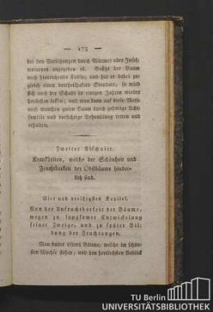 Zweiter Abschnitt. Krankheiten, welche der Schönheit und Fruchtbarkeit der Obstbäume hinderlich sind.